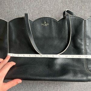 Kate Spade Scalloped Tote in Black Leather
